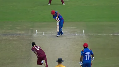 Logo of Keemo Paul claims his first ODI wicket, Javed Ahmadi trapped lbw