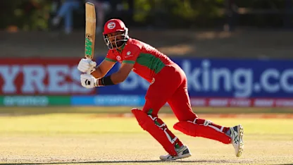 Logo of Naseem Khushi amasses first ODI fifty for Oman | CWC23 Qualifier