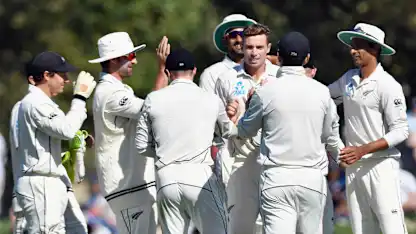 Tim Southee was the most successful bowler on the first day, picking up 5/60