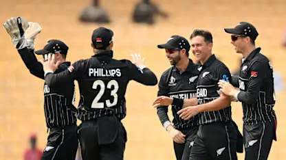 Logo of Boult strikes with Das wicket on first ball of match | CWC23