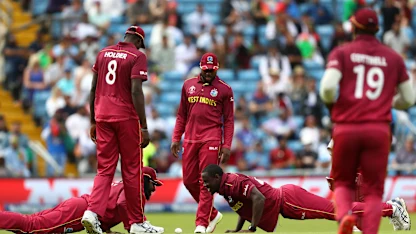 West Indies celebrate at Headingley