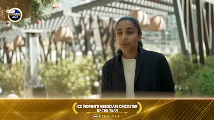 Logo of Esha Oza wins Women's Associate Cricketer of the Year | ICC Awards 2024