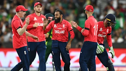 Logo of Brilliant Rashid traps Pakistan in a web of spin | Highlights | T20WC 2022