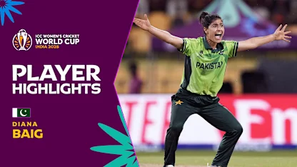 Diana Baig's four-wicket haul against India | Player highlights | CWC25