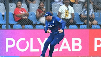 Logo of Bairstow takes a terrific tumbling catch to dismiss Markram | CWC23