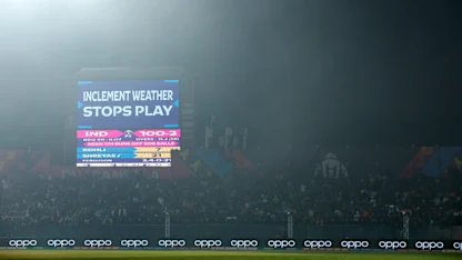 Logo of Fog interrupts play in Dharamsala | CWC23