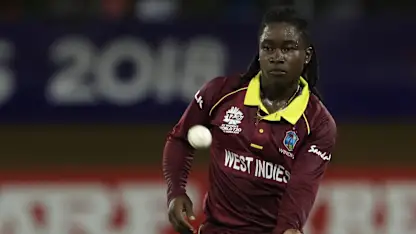Logo of Deandra Dottin of the Windies during match 3, Windies Women v Bangladesh Women on November 9, 2018 in Providence, Guyana.