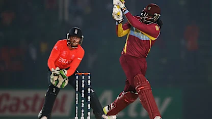 Logo of Chris Gayle smashes fastest century in tournament history | T20 World Cup