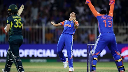 Logo of Renuka's near hat-trick rattles Australia top-order | WT20WC 2024






