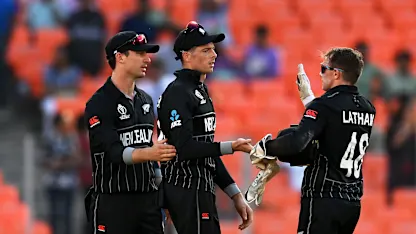Logo of Every Mitch Santner Wicket | CWC23