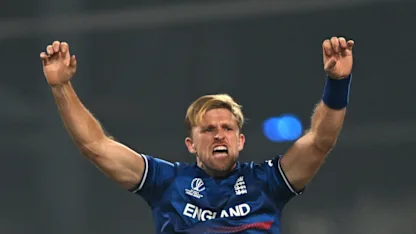 Logo of Willey strikes twice to lift England at Eden Gardens | CWC23