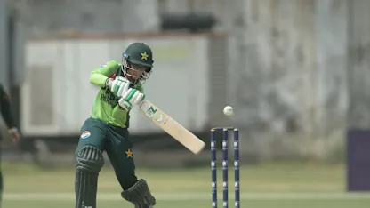 Logo of Muneeba Ali plays a shot