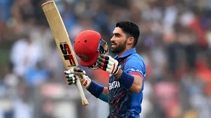 Logo of Ibrahim Zadran on historic hundred and Sachin Tendulkar's advice | CWC23