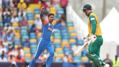 Logo of A big strike from Hardik Pandya | SA v IND | T20WC 2024 Final