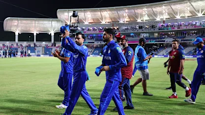 Logo of Skipper Rashid Khan after Afghanistan's inspiration run comes to an end | SF 1 | T20WC 2024