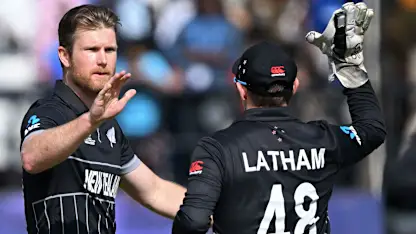 Logo of 27 runs from eventful over that includes two dropped catches | CWC23