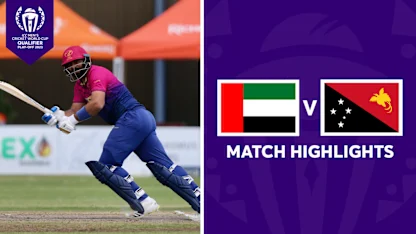 Logo of UAE win thriller against PNG in Qualifier Play-Off | Match Highlights