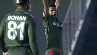 Logo of Jos Buttler attempts a big shot but finds the fielder