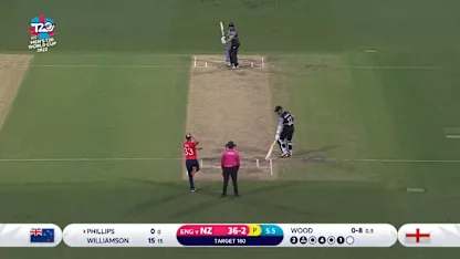 Logo of Mark Wood bowling at 154.74kph | ICC Men's T20WC 2022