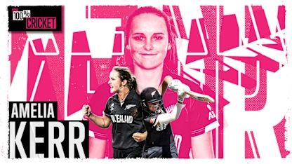 Logo of Amelia Kerr | New Zealand's rising star | 100% Cricket