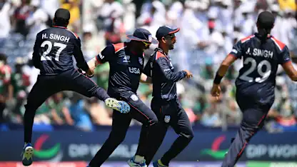 Logo of Stunning scenes as USA pull off a remarkable win | USA v PAK | T20WC 2024