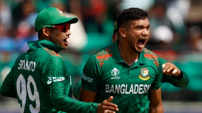 Logo of Taskin Ahmed: Passionate leader of Bangladesh attack | CWC23