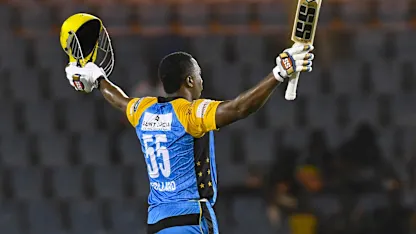 Logo of Kieron Pollard lifts St Lucia Stars to record total, breaks losing streak