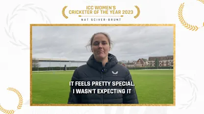 Logo of Nat Sciver-Brunt accepts Rachael Heyhoe Flint Award