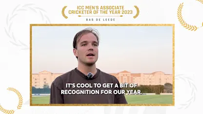 Logo of 'Special year': Bas de Leede accepts Men's Associate Cricket of the Year award