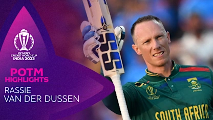 Logo of The Rassie van der Dussen show in Pune | POTM Highlights | CWC23