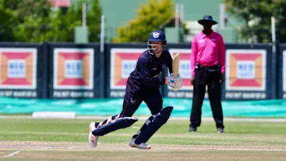 Logo of Shaun Fouche hits a crucial fifty for Namibia at the Cricket World Cup 2023 Qualifier Play-off