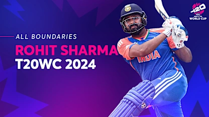 Logo of Every Rohit Sharma boundary at T20 World Cup 2024
