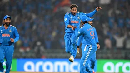Logo of Kuldeep delivers a ripper to castle Buttler | CWC23