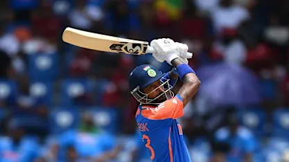 Logo of Hardik Pandya slams two powerful sixes to boost India’s total | AUS v IND | T20WC 2024