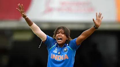 Logo of Jhulan Goswami gave Mansi Joshi good support with the wickets of Nipuni Hansika and Udeshika Prabodhani