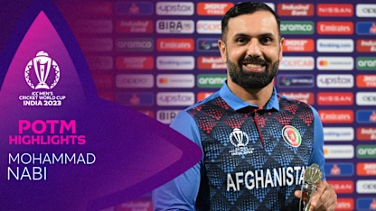 Logo of Incisive Nabi derails the Dutch innings | POTM Highlights | CWC23