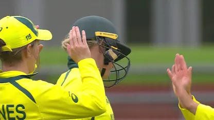WICKET: Khatun caught sweeping