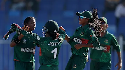 Logo of Bangladesh strikes rock Scotland in Powerplay | WT20WC 2024