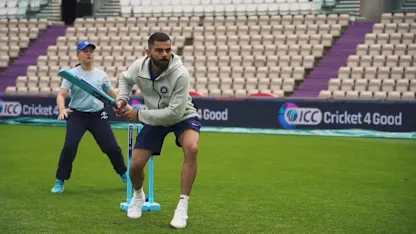 Logo of Virat Kohli bats for Cricket4Good