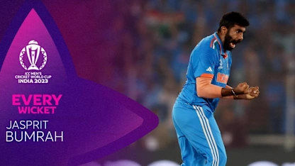 Logo of Every Jasprit Bumrah wicket | CWC23