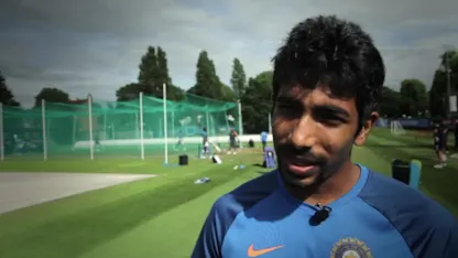 Logo of CT17: Jasprit Bumrah pre-match video