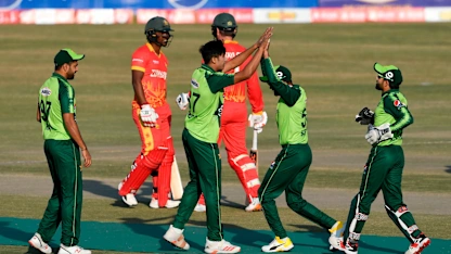 Logo of Babar's 82 trumps Madhevere's 70* as Pakistan take lead
