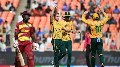 LIVE: West Indies grounded after flying start against South Africa