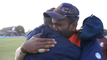 Logo of 'This is what we play for' - Emotional Teja Nidamanuru lets epic win sink in | CWC23 Qualifier