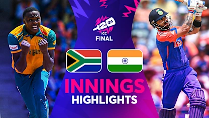 Logo of Kohli leads India charge in first innings | SA v IND | T20WC 2024 Final