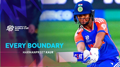 Logo of Every Harmanpreet Kaur boundary | WT20WC 2024