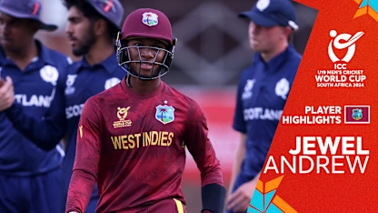 Logo of Jewel Andrew's unbeaten half century | POTM Highlights | U19 CWC 2024