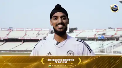 Logo of Arshdeep Singh 'grateful' after winning T20I Cricketer of the Year | ICC Awards 2024