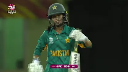 Logo of Aus v Pak: Alyssa Healy completes a stumping with her foot