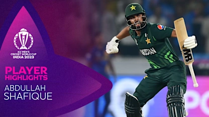Logo of Abdullah Shafique hits first ODI century on big World Cup stage | CWC23